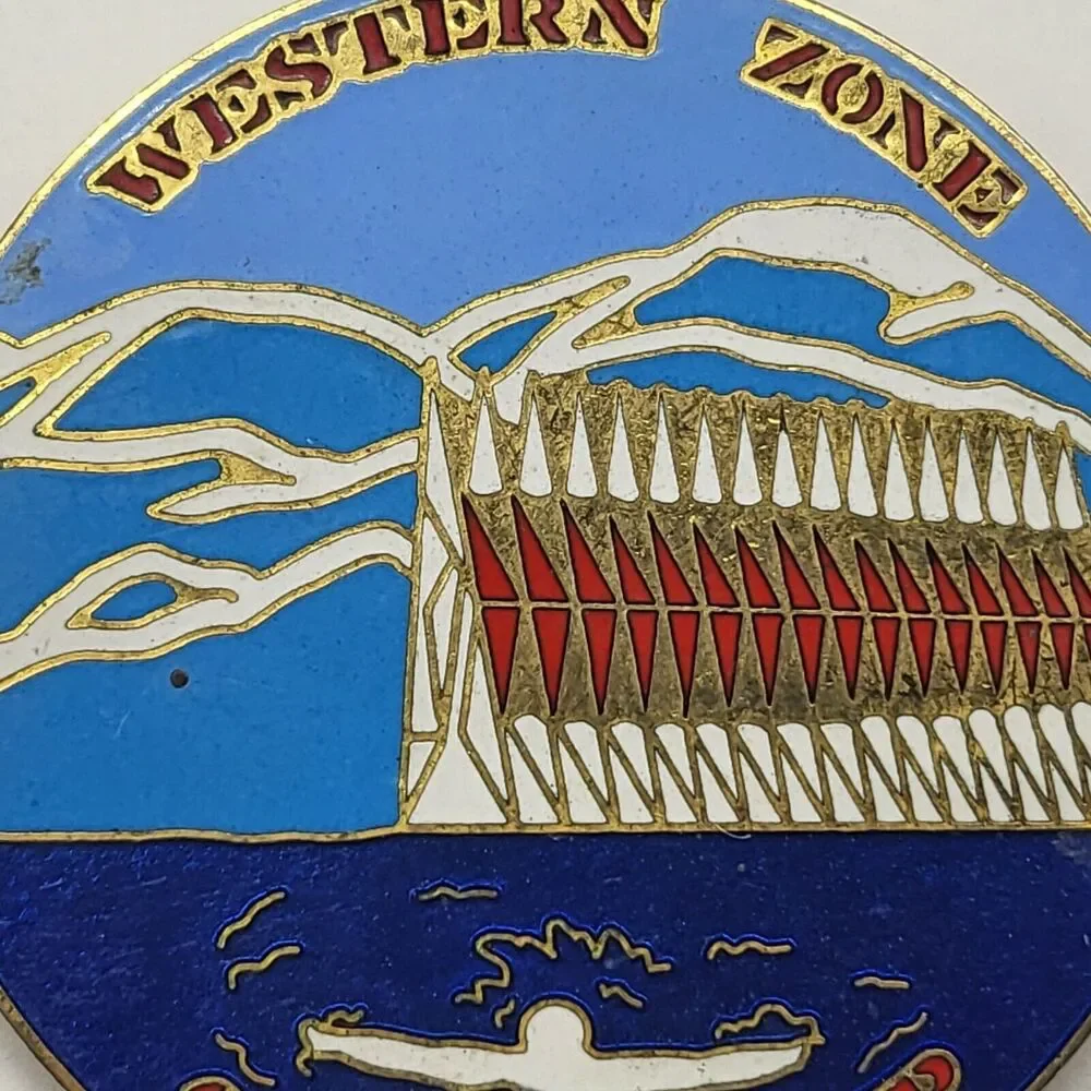 Western Zone Championship 1986 USA Swimming Colorado Springs Enamel Pin Vintage